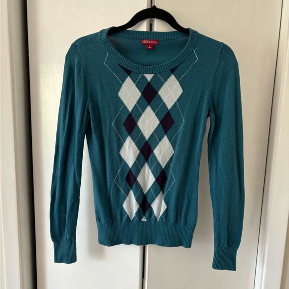 Merona Argyle Sweater Size Small - Picture 1 of 3